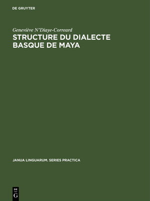 cover image of Structure du dialecte basque de Maya